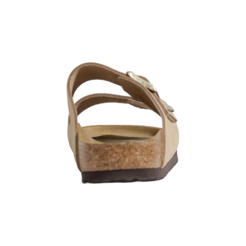 Birkenstock – Beige Nubukleder-Sandalen