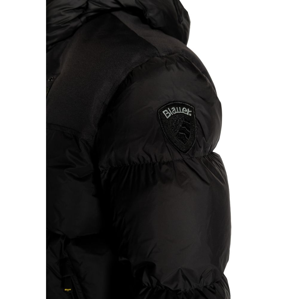 Blauer Schwarze Polyamidjacken &amp; Mäntel