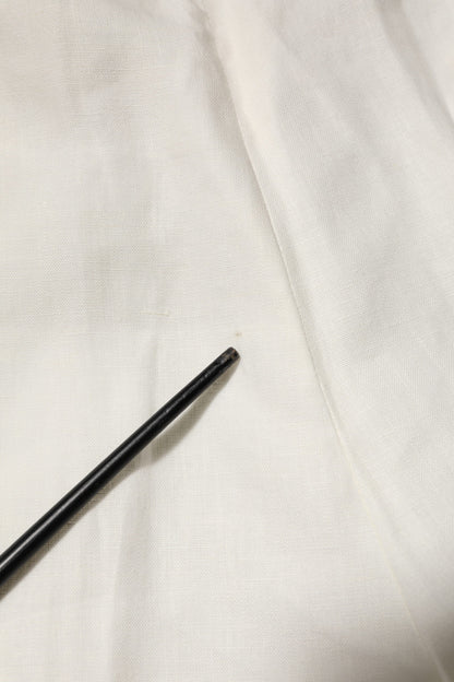 Dolce &amp; Gabbana – Cremefarbene, schmale, formelle Leinenhose