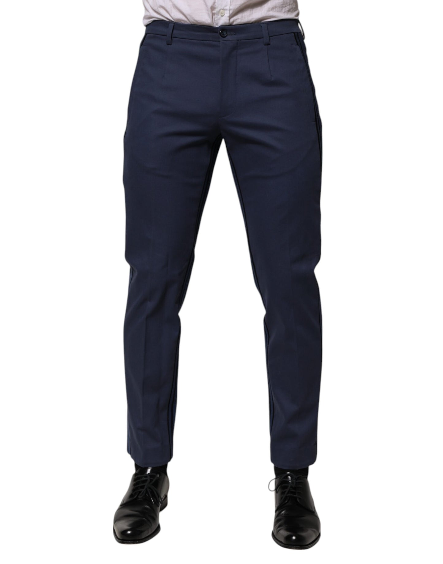 Dolce &amp; Gabbana Blaue, schmal zulaufende Hose aus Baumwolle für Herren