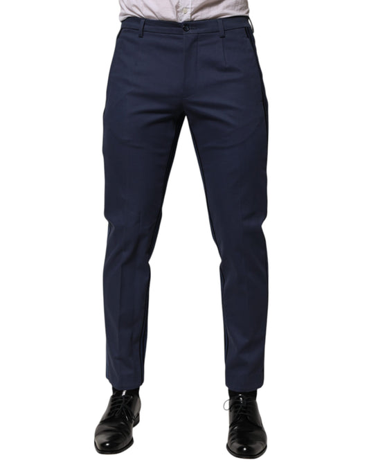 Dolce &amp; Gabbana Blaue, schmal zulaufende Hose aus Baumwolle für Herren