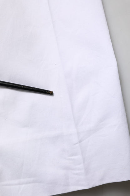 Dolce &amp; Gabbana – Weiße, schmale, formelle Baumwollhose