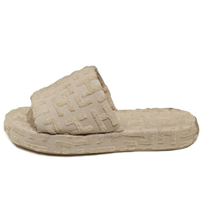 Hinnominate Beige Baumwollsandale für Damen