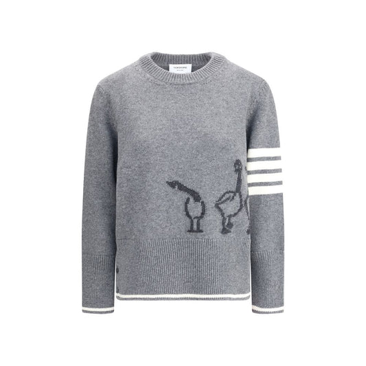 Thom Browne Graues Fleece-Sweatshirt aus Wolle