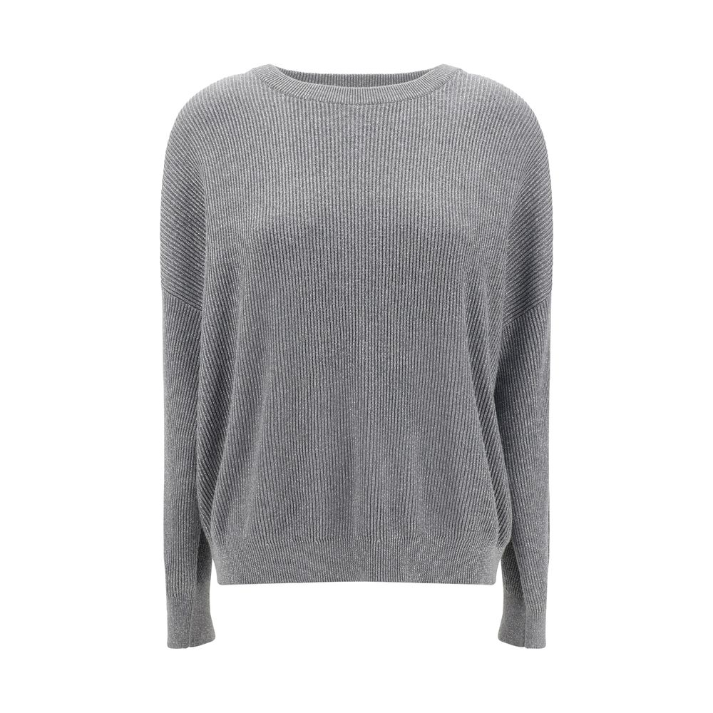 Brunello Cucinelli Graues Baumwoll-Sweatshirt