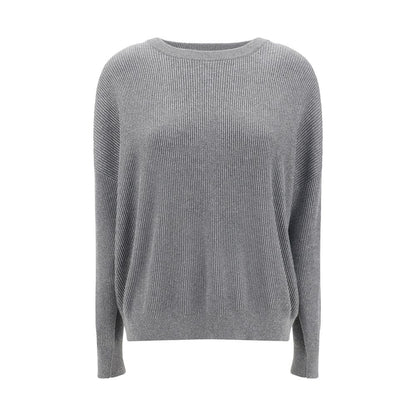 Brunello Cucinelli Graues Baumwoll-Sweatshirt