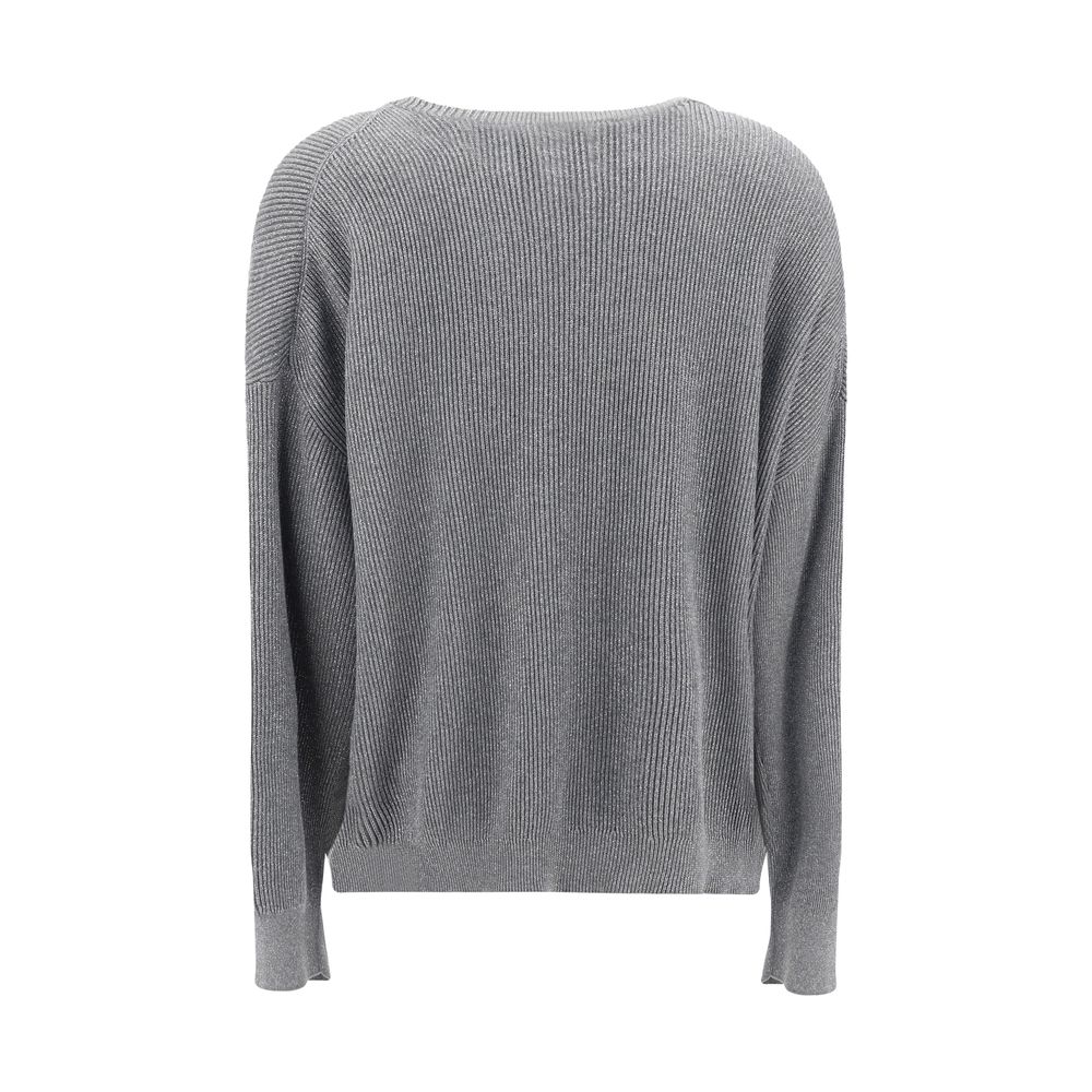 Brunello Cucinelli Graues Baumwoll-Sweatshirt