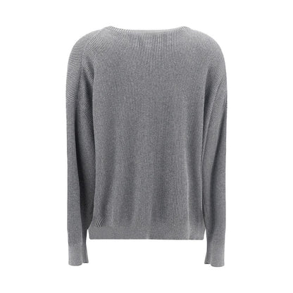 Brunello Cucinelli Graues Baumwoll-Sweatshirt