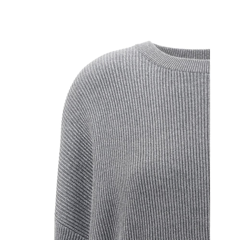 Brunello Cucinelli Graues Baumwoll-Sweatshirt