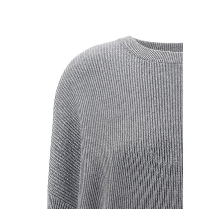 Brunello Cucinelli Graues Baumwoll-Sweatshirt