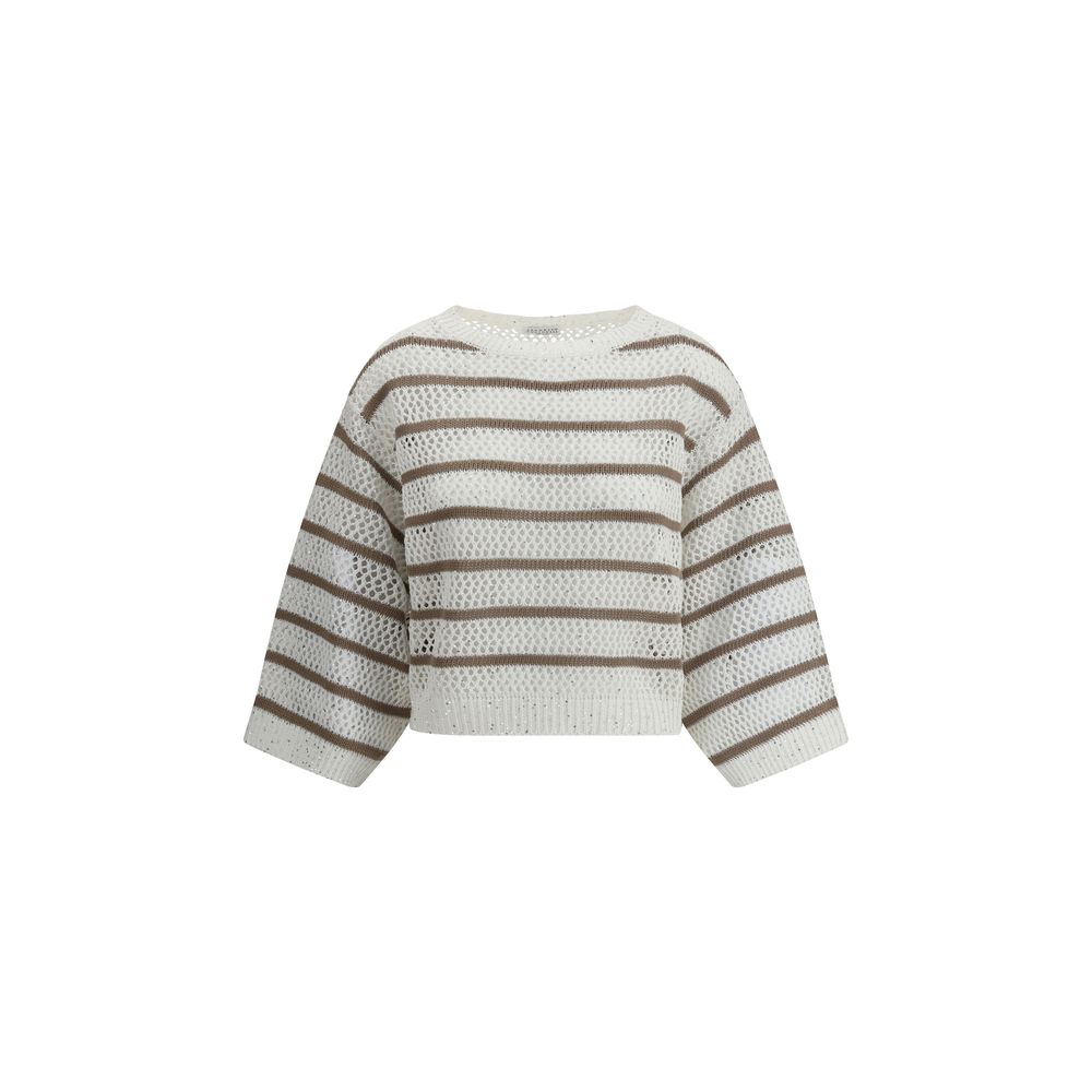 Brunello Cucinelli Pullover aus perforiertem Strick