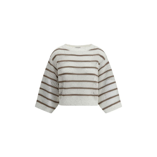 Brunello Cucinelli Pullover aus perforiertem Strick