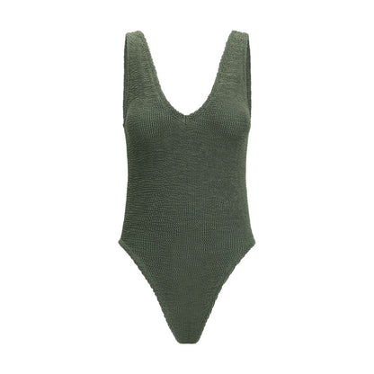 Hunza G Green Polyamide One-Piece Swimsuit