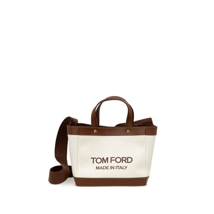 Beige Baumwoll-Tragetasche von Tom Ford