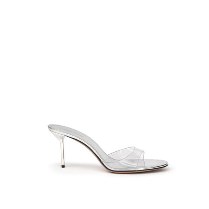 Paris Texas Graue Leder-Pantoletten