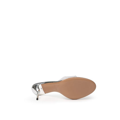 Paris Texas Graue Leder-Pantoletten