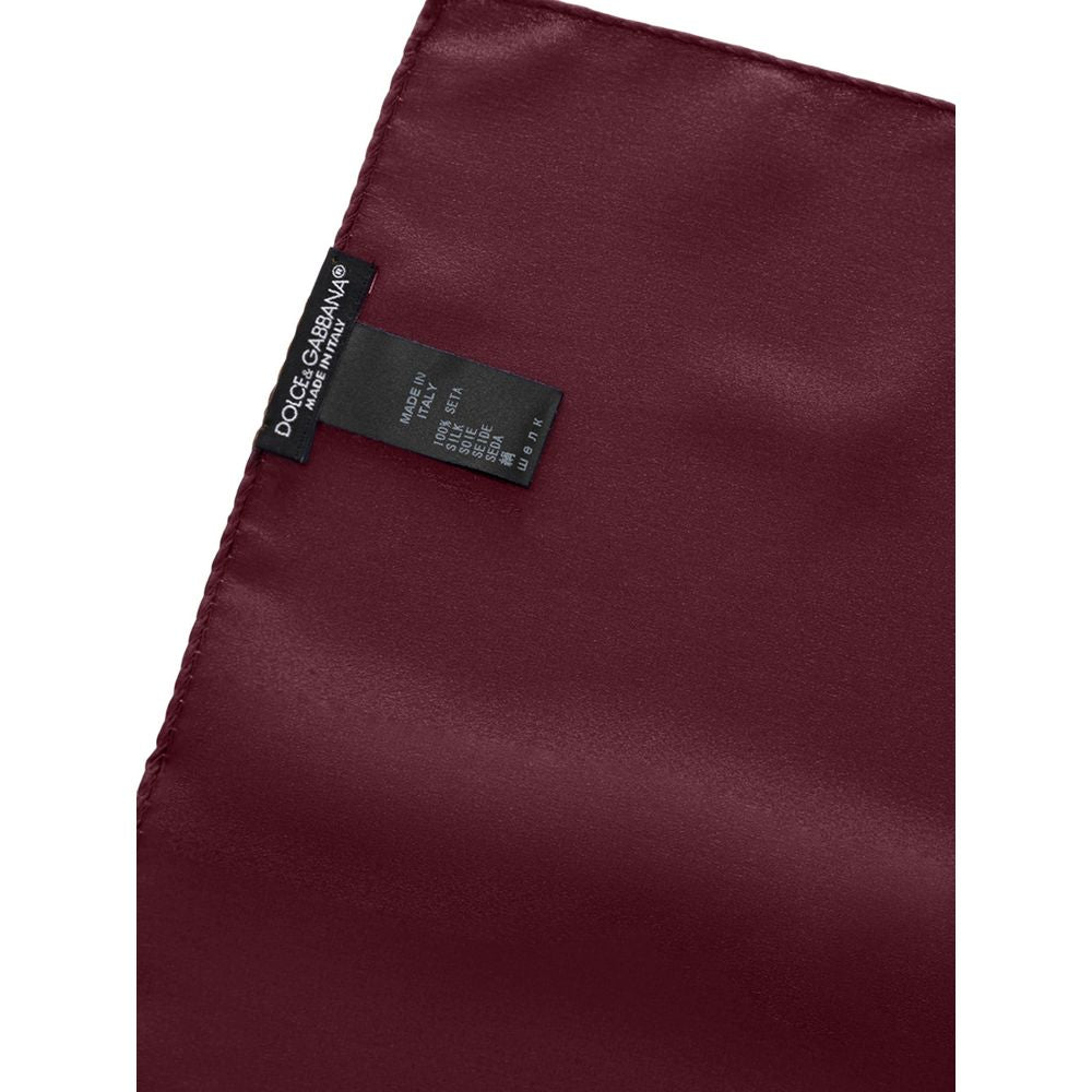 Dolce & Gabbana Bordeaux Silk Pocket Square