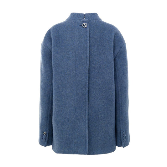 Gucci Light Blue Wool Coat