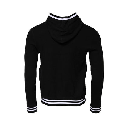Dolce &amp; Gabbana – Schwarzes Sweatshirt mit Kapuze und Logo-Print