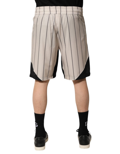 Dolce &amp; Gabbana – Sweatshorts aus Polyester mit DG-Logo in Off-White
