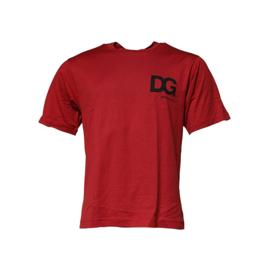 Dolce &amp; Gabbana Rotes Baumwoll-T-Shirt