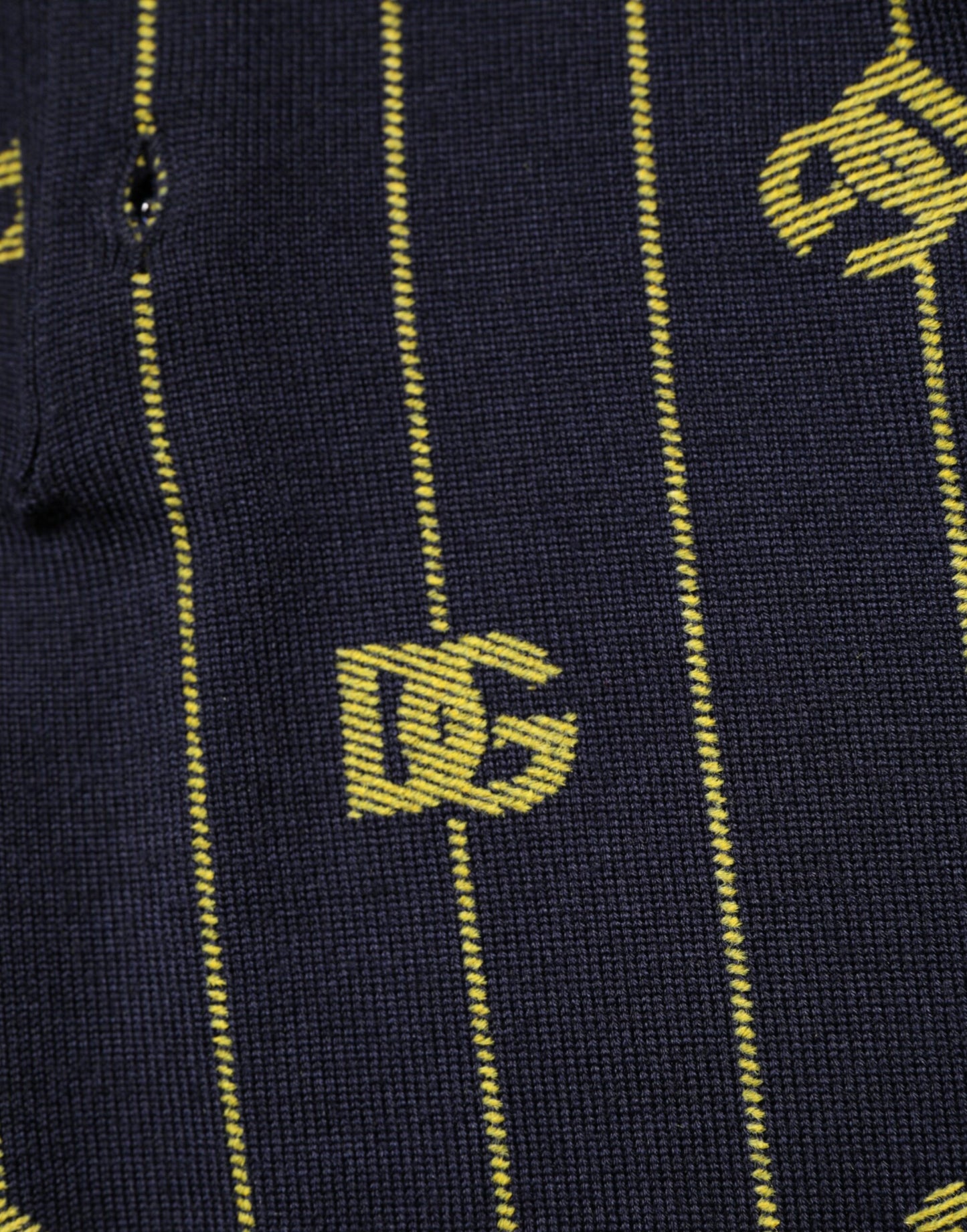 Dolce &amp; Gabbana – Schwarzes Poloshirt aus Jacquard-Strick mit Logo