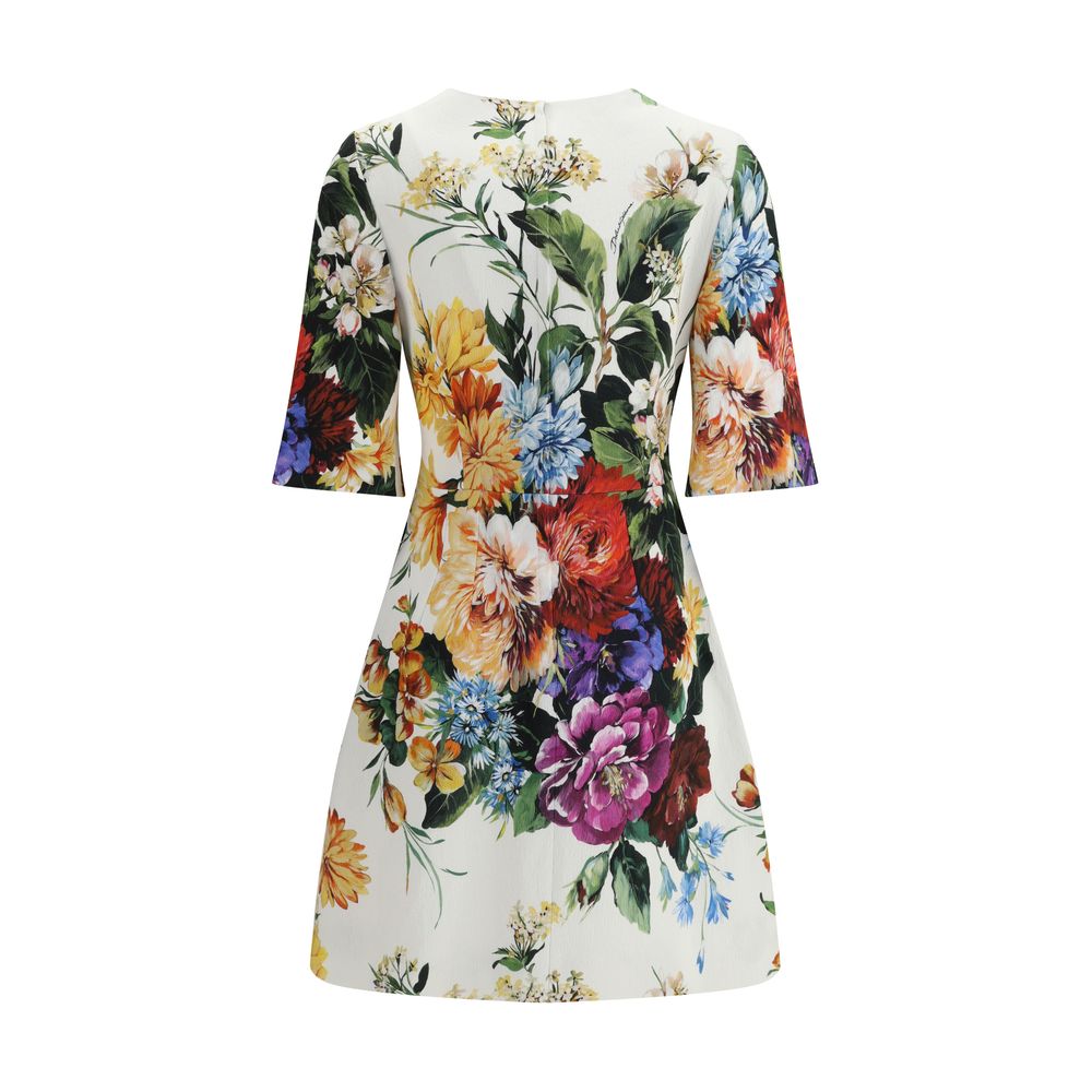 Dolce &amp; Gabbana Midikleid mit Blumenstrauß-Print