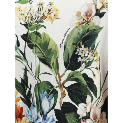 Dolce &amp; Gabbana Midikleid mit Blumenstrauß-Print