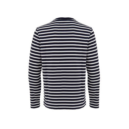 Maison Kitsuné Blue Cotton Long Sleeve T-Shirt
