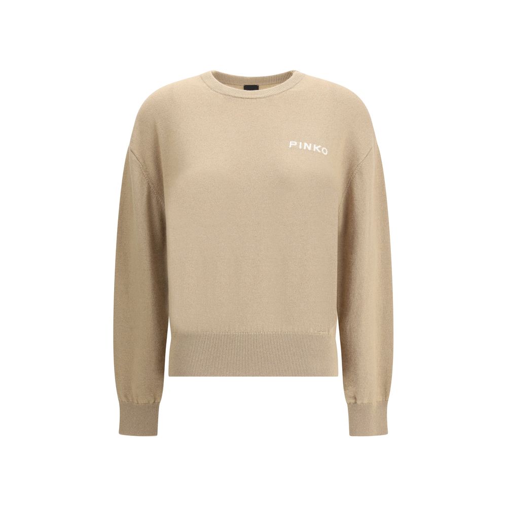 PINKO Beigefarbenes Woll-Sweatshirt