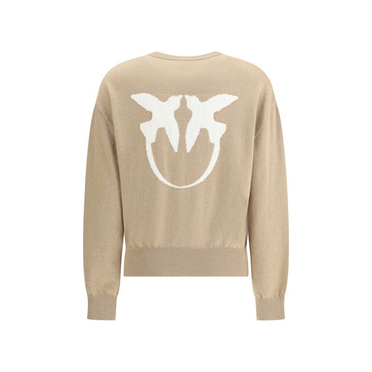 PINKO Beigefarbenes Woll-Sweatshirt