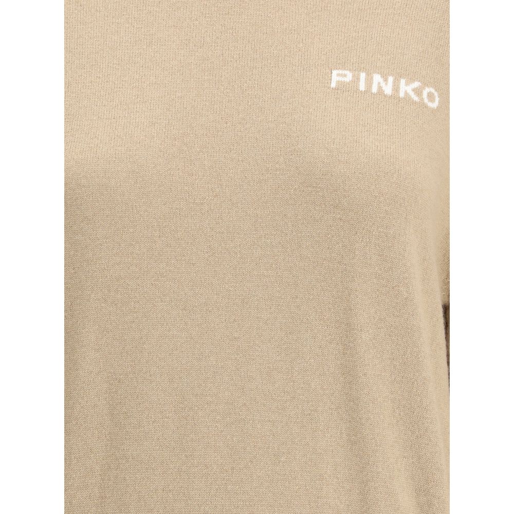 PINKO Beigefarbenes Woll-Sweatshirt