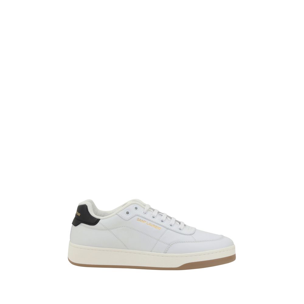 Saint Laurent Sneaker aus weißem Kalbsleder Modell Bos Taurus in niedriger Ausführung