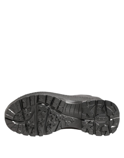 Dolce &amp; Gabbana – Schwarze Argento-Gummistiefel zum Hineinschlüpfen