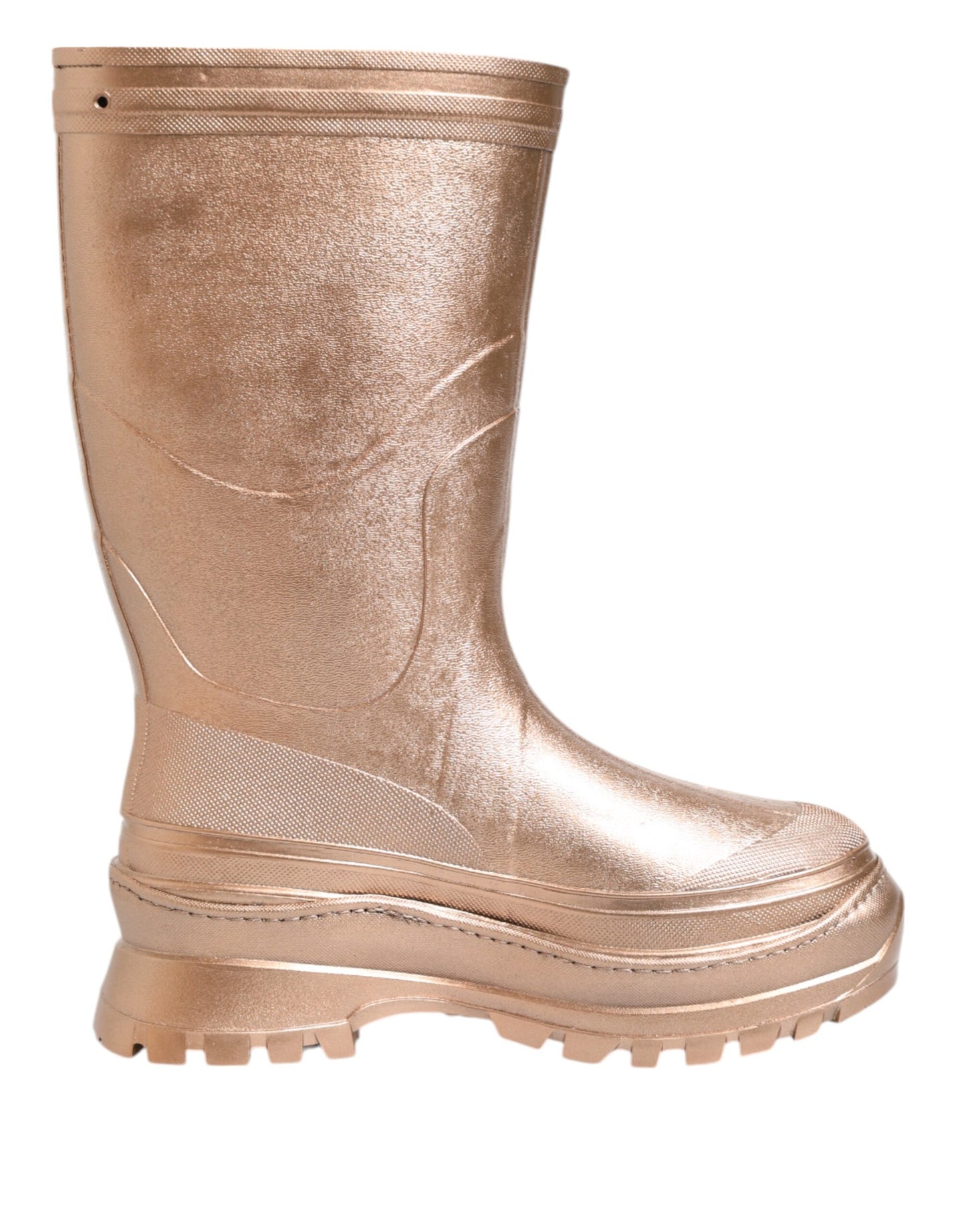 Dolce &amp; Gabbana Roségold Gummistiefel zum Hineinschlüpfen