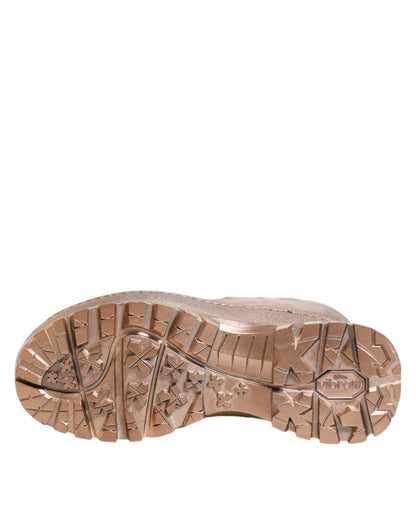 Dolce &amp; Gabbana Roségold Gummistiefel zum Hineinschlüpfen