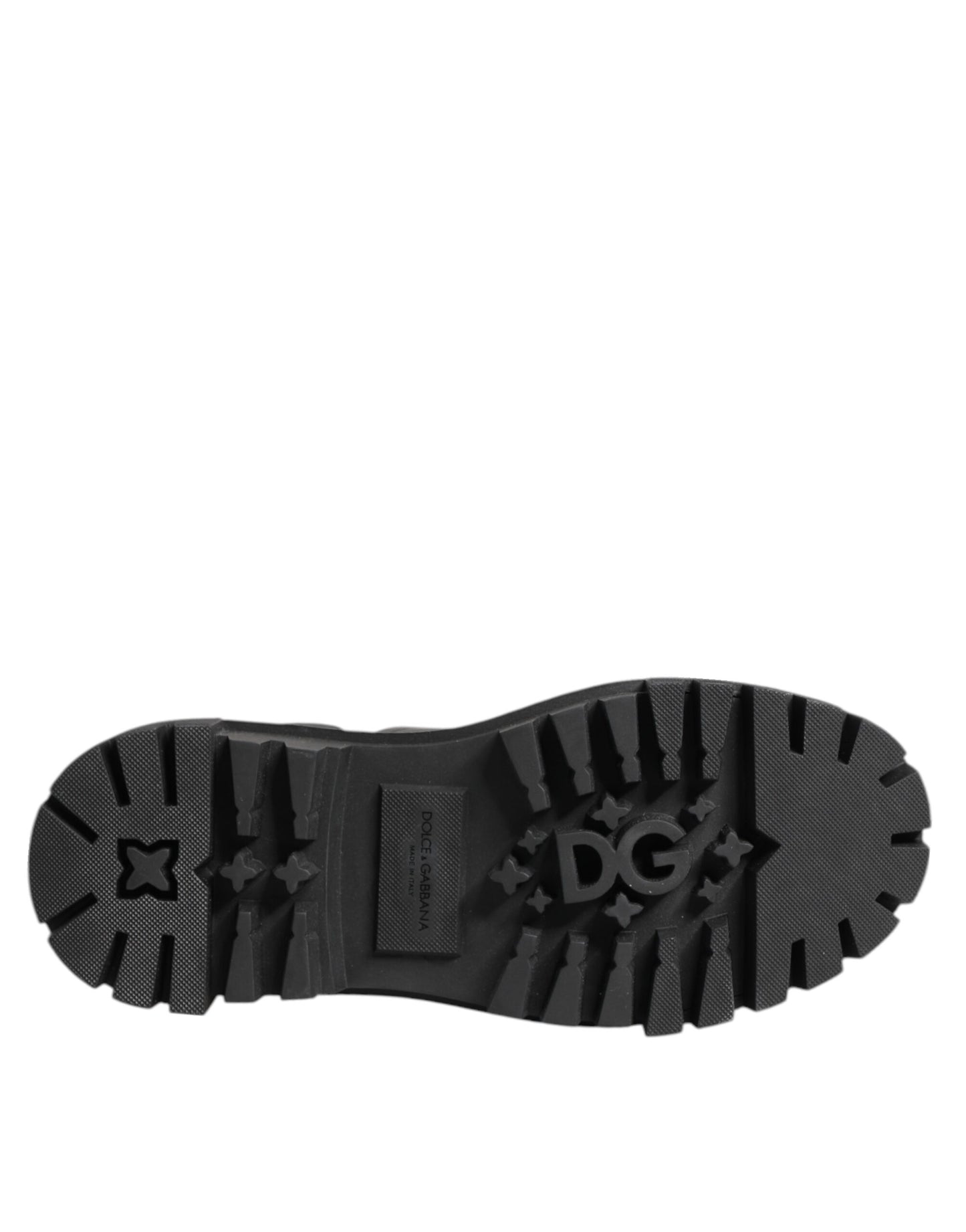Dolce &amp; Gabbana – Schwarze Kampfstiefel mit Kristallverzierung