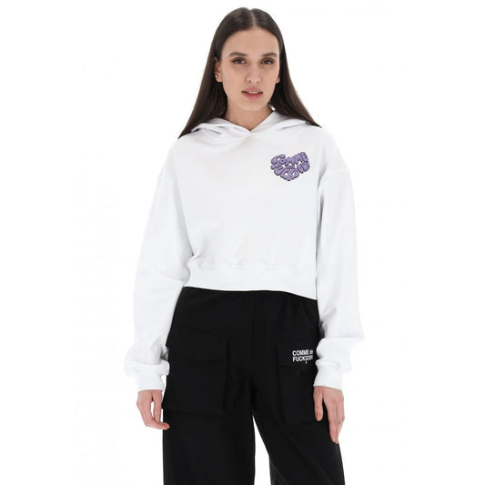 Comme Des Fuckdown Weißes Baumwoll-Sweatshirt für Damen