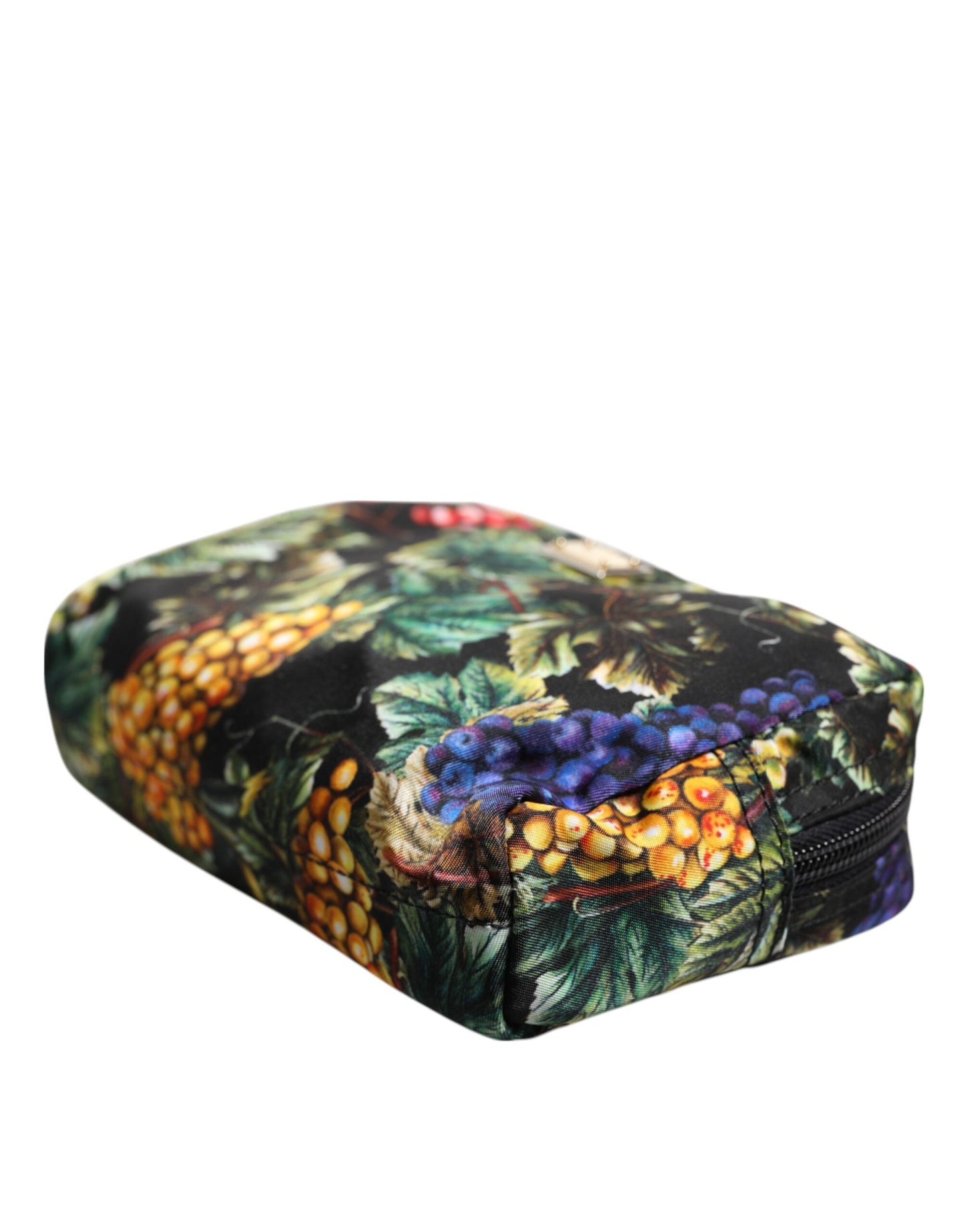 Dolce &amp; Gabbana – Clutch mit Logo-Schild und mehrfarbigem Traubenprint