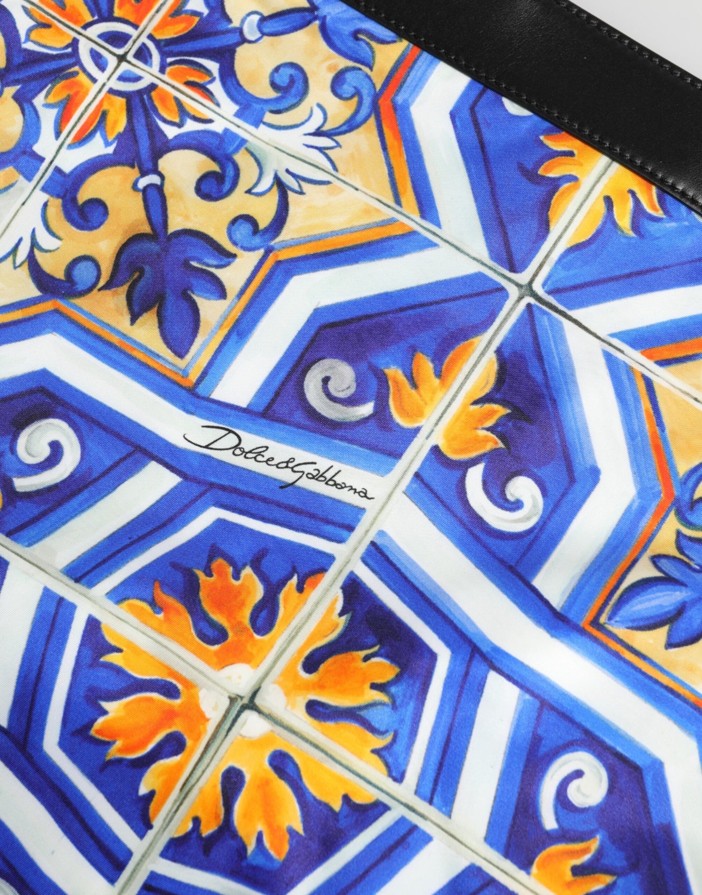 Dolce &amp; Gabbana Mehrfarbige Maiolica-Print-Tragetasche mit Schultergurt