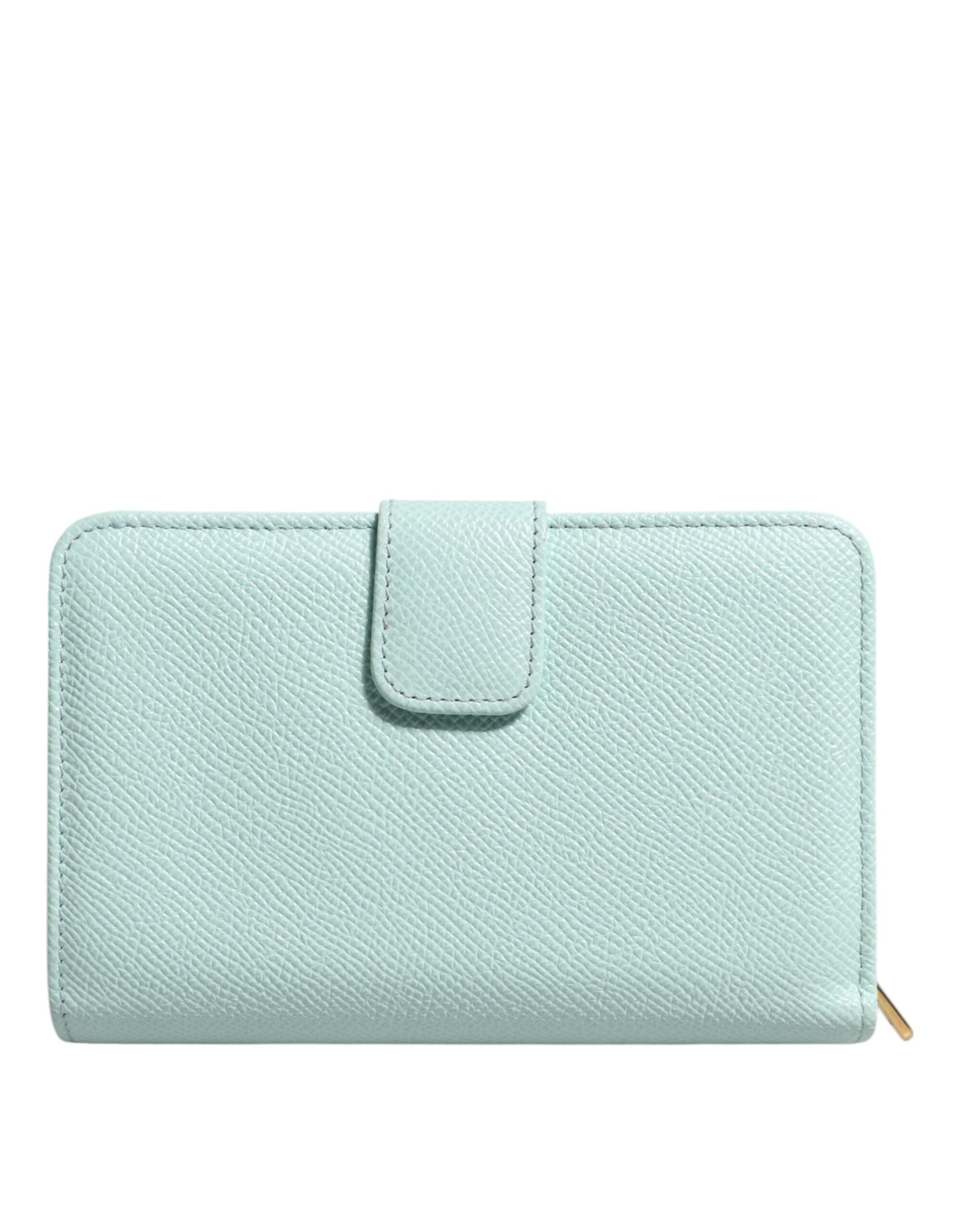 Dolce &amp; Gabbana – Mintgrüne, zweifach faltbare Continental-Clutch aus Leder