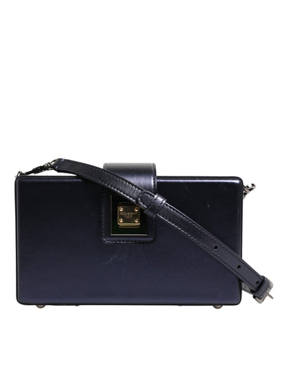 Dolce &amp; Gabbana Blaue DG BOX Umhängetasche aus Lammleder