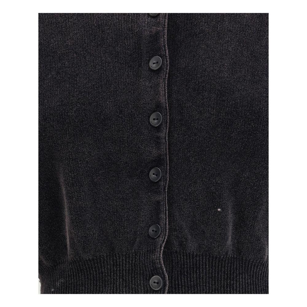 Schwarze Baumwoll-Strickjacke von Alexander Wang