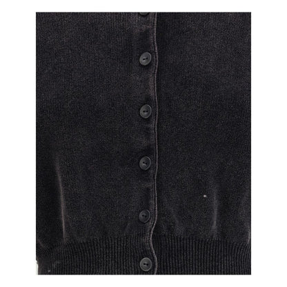 Schwarze Baumwoll-Strickjacke von Alexander Wang