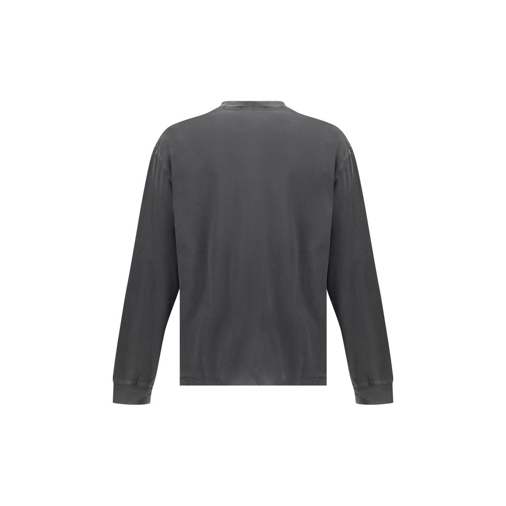 Agolde Graues Baumwoll-Langarmshirt