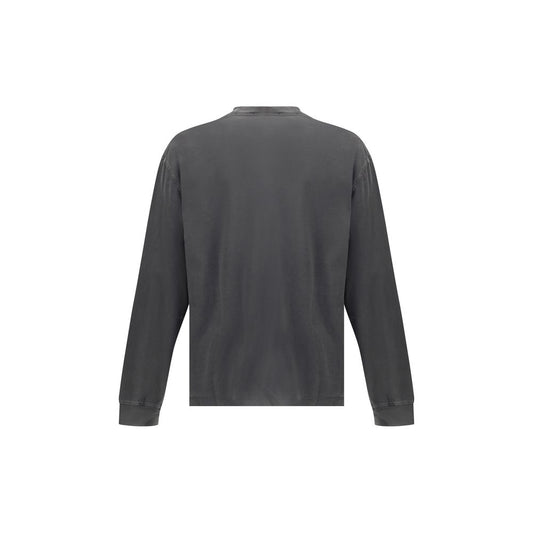 Agolde Graues Baumwoll-Langarmshirt