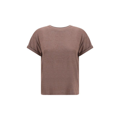 Brunello Cucinelli Kaschmir-Glitzer-T-Shirt