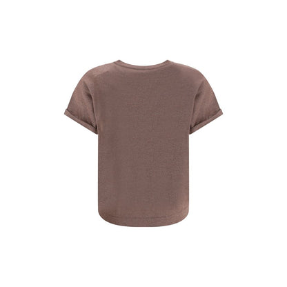 Brunello Cucinelli Kaschmir-Glitzer-T-Shirt