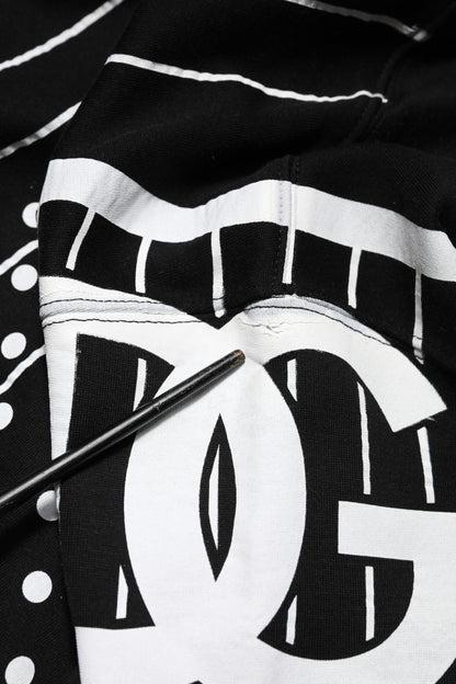 Dolce &amp; Gabbana Herren Sweatshirt mit Kapuze und schwarzen Streifen