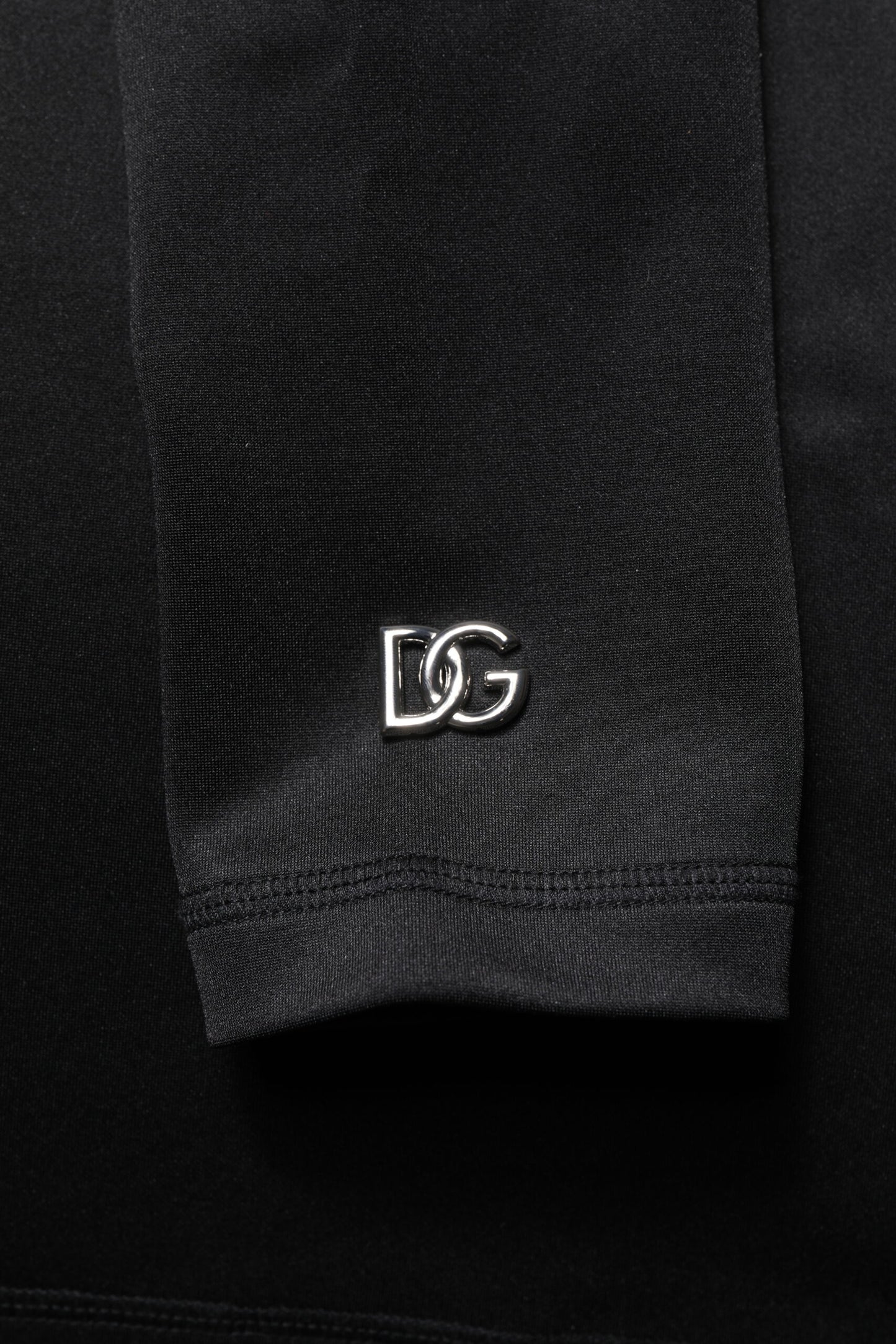 Dolce &amp; Gabbana – Schwarzer Rollkragenpullover aus Polyester